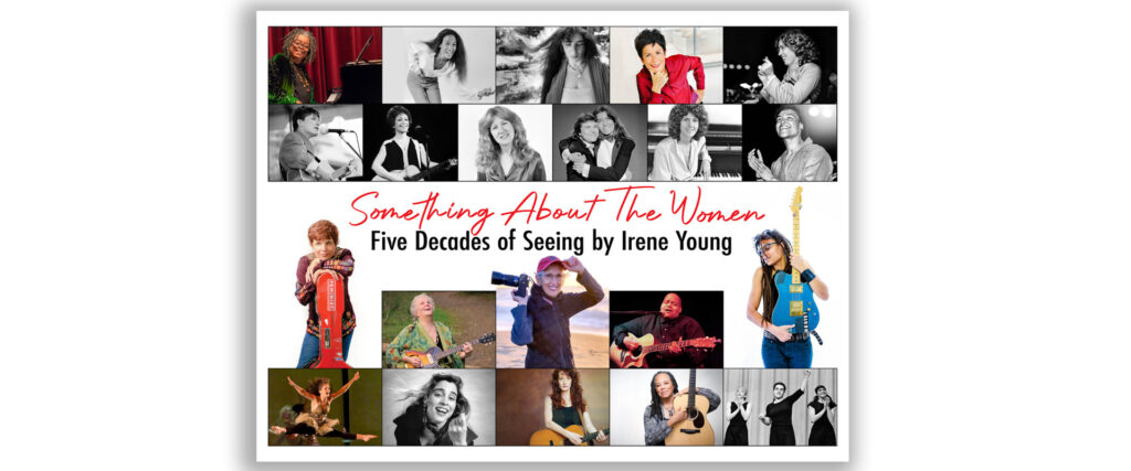 Cover of Irene Young's new photo book, Something About The Women. Five Decades of Seeing by Irene Young.